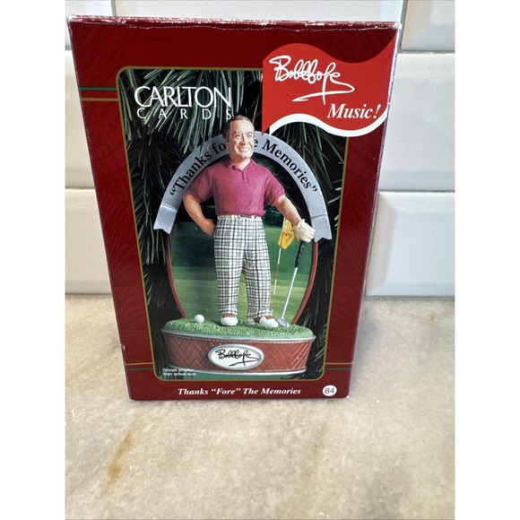 1999 Carlton Cards Bob Hope Thanks "Fore" The Memories Christmas Ornament -NEW - Picture 1 of 6